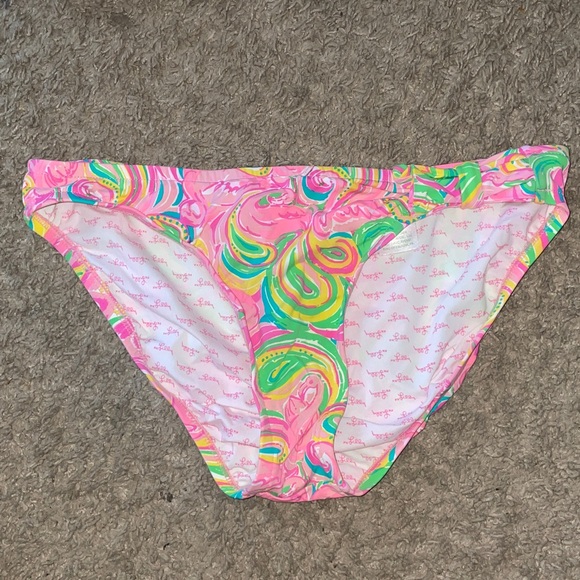 Lilly Pulitzer Hannah Ruffle Bikini set in All Nighter Flamingo Print - Picture 7 of 14